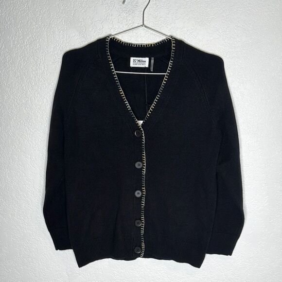 NWT 27 MILES MALIBU Galatea Cardigan Black XS - Picture 2 of 12